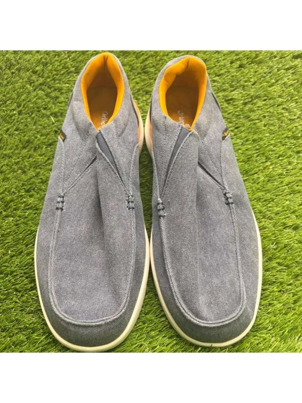 OrthoComfoot Orthopedic Mens Size 11.5 Blue Casual Classic Slip On Loafer Shoes